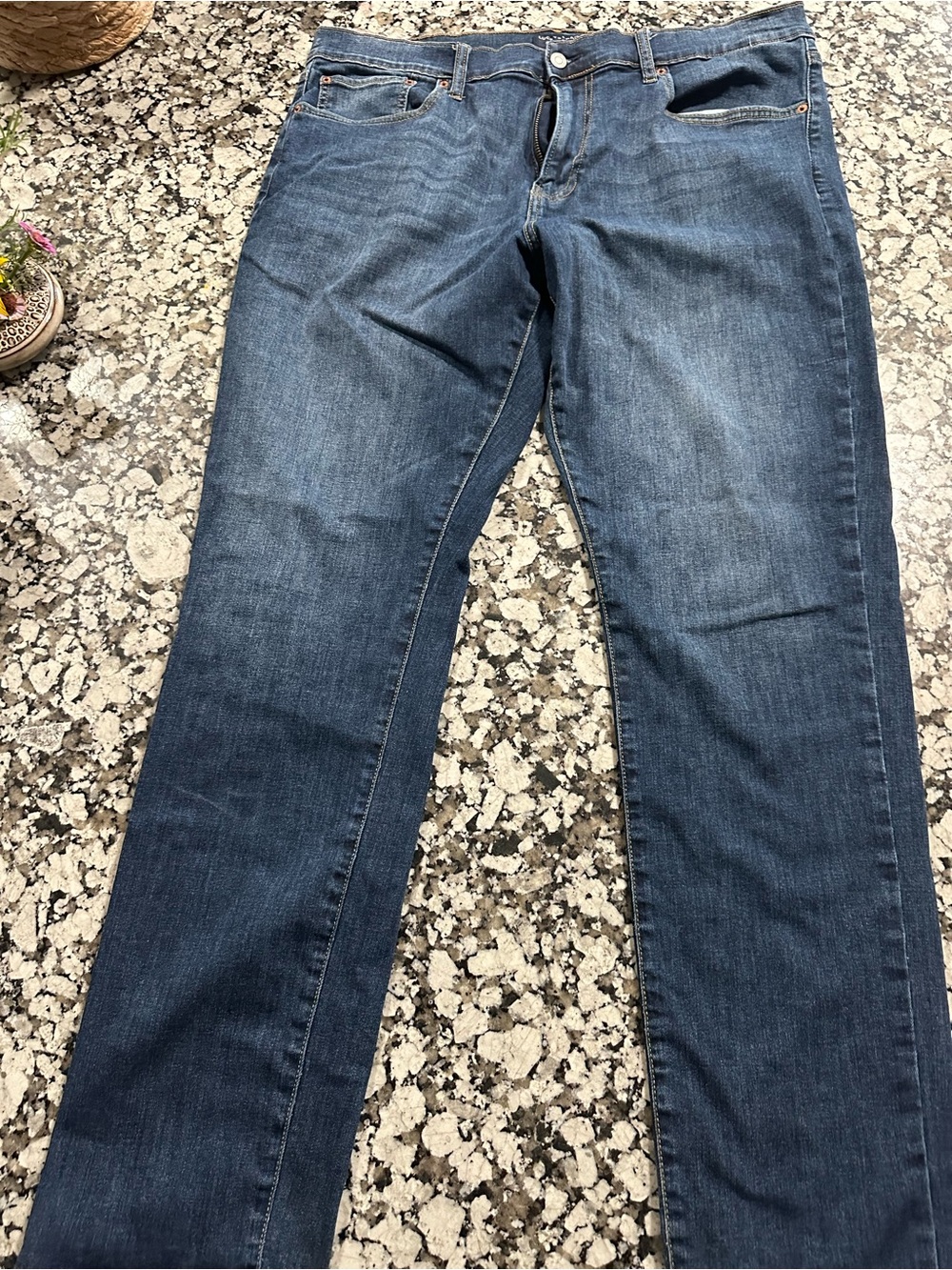 Mens LUCKY BRAND Dark Blue 410 athletic Straight-Leg Jeans 38x34
